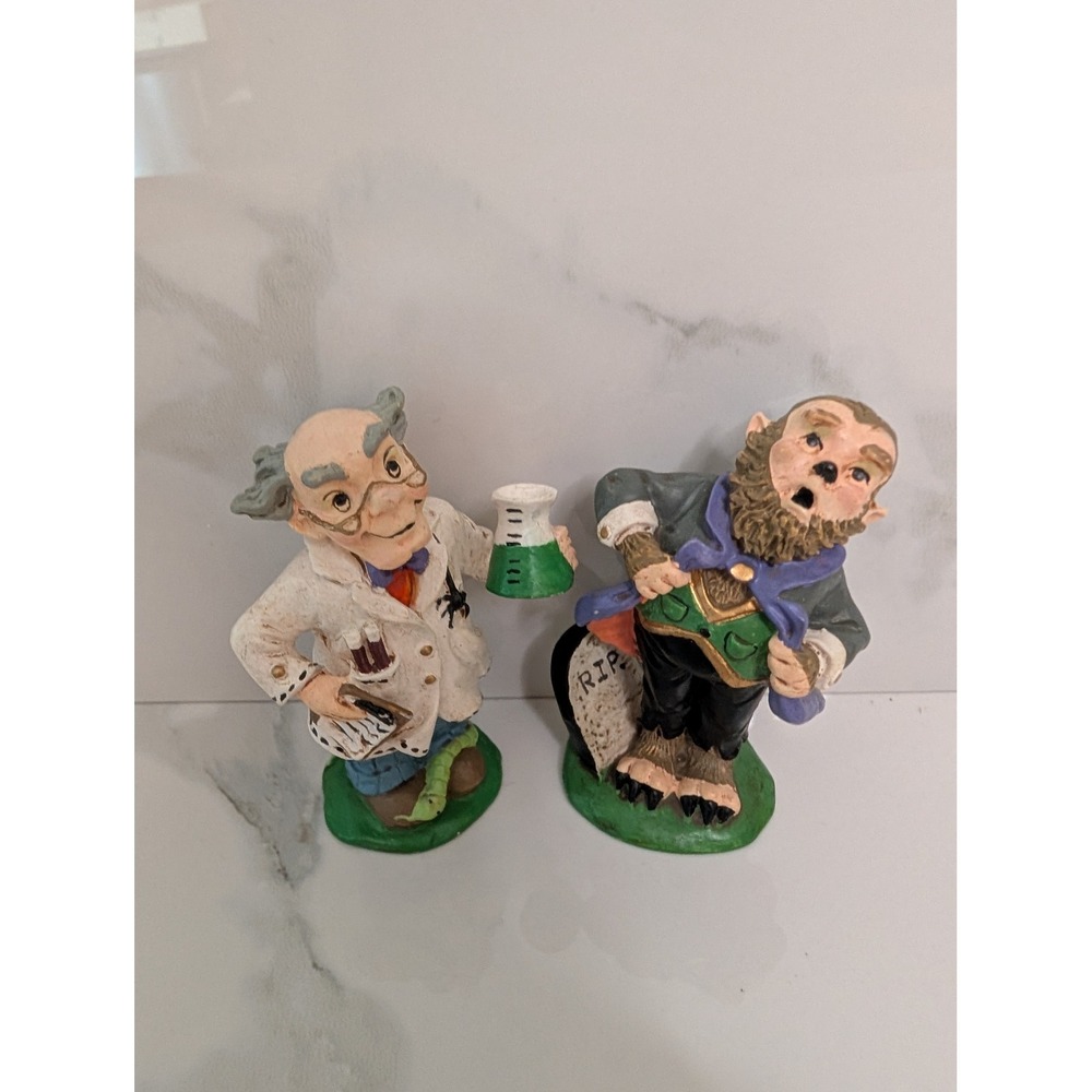 Midwest of Cannon Falls Creepy Hollow Figurines Mad Scientist Werewolf Halloween